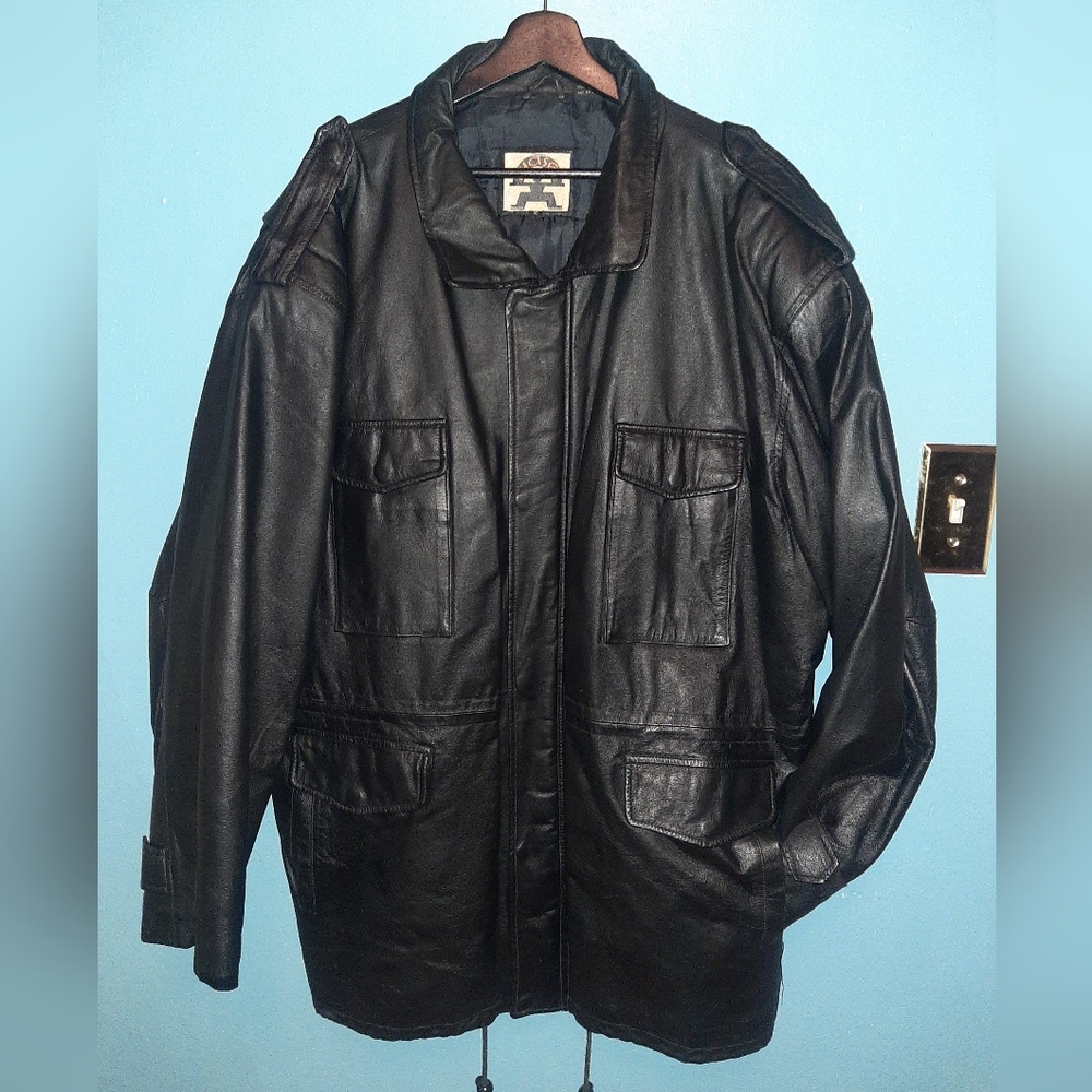 Vintage leather overcoat by Phase 2